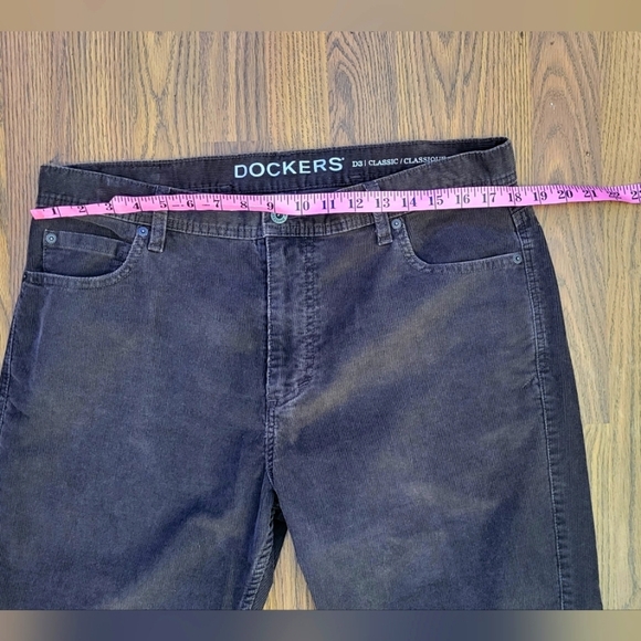 Dockers D3 Classic Fit Flat Front Brown Cotton Khakis Chinos Mens Pants 36x32 - Picture 4 of 9
